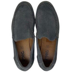 Vera Pelle Men's Gray Suede Loafers, Size 8